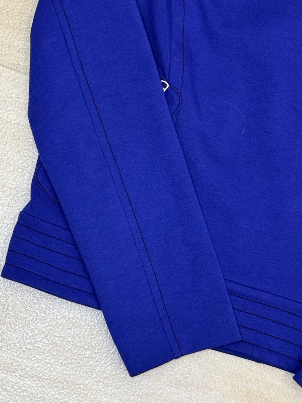 Worthington Women's Moto Jacket Blue Side
Zip Up Long Sleeve Zip Pockets Size M - Picture 7 of 12